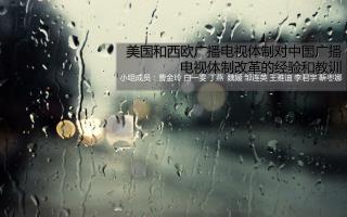 美国和西欧广播电视体制对中国广播电视体制改革的经验和教训
