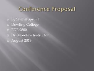 Conference Proposal