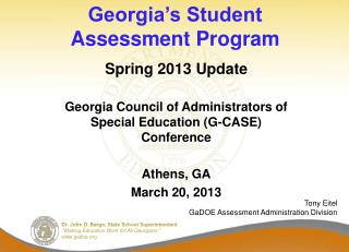 Georgia’s Student Assessment Program