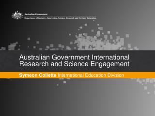 Australian Government International Research and Science Engagement