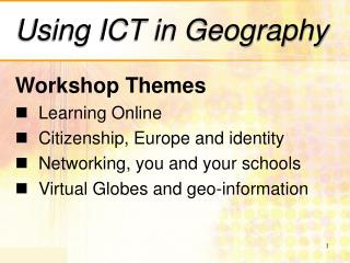 Using ICT in Geography