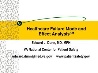 Healthcare Failure Mode and Effect Analysis SM