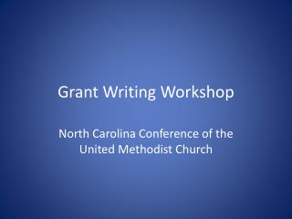 Grant Writing Workshop