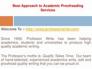 Best Approach to Academic Proofreading Services