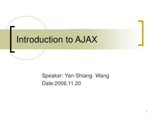 Introduction to AJAX