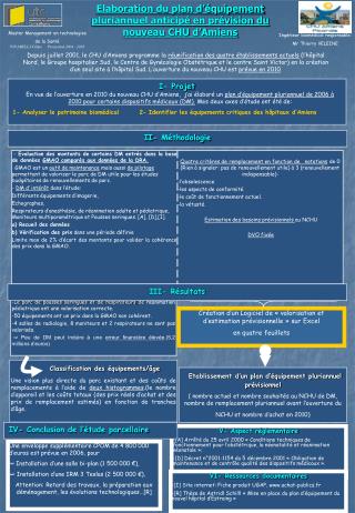 Elaboration du plan d’équipement pluriannuel anticipé en prévision du nouveau CHU d’Amiens