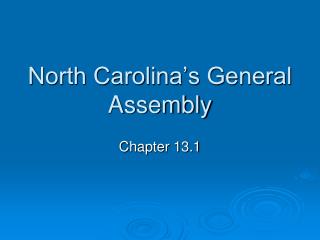 North Carolina’s General Assembly
