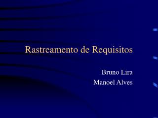 Rastreamento de Requisitos