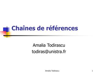 Chaînes de références