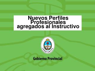 Nuevos Perfiles Profesionales agregados al Instructivo