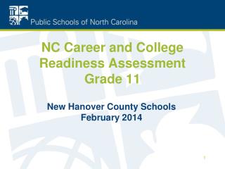 NC Career and College Readiness Assessment Grade 11