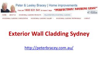 Exterior Wall Cladding Sydney