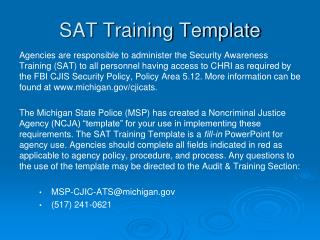 SAT Training Template