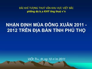 ĐÀI KHÍ TƯỢNG THUỶ VĂN KHU VỰC VIỆT BẮC phßng dù b¸o KH Ý t­îng thuû v¨n