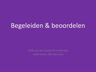 Begeleiden &amp; beoordelen
