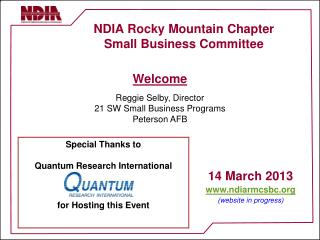 NDIA Rocky Mountain Chapter Small Business Committee