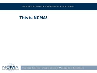 This is NCMA!