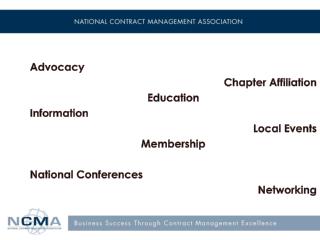 Advocacy Chapter Affiliation Education Information Local Events Membership National Conferences