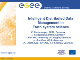 Intelligent Distributed Data Management in Earth system science