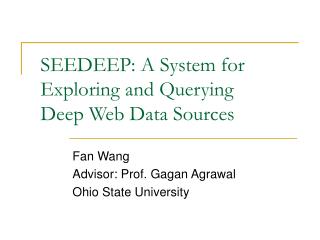 SEEDEEP: A System for Exploring and Querying Deep Web Data Sources