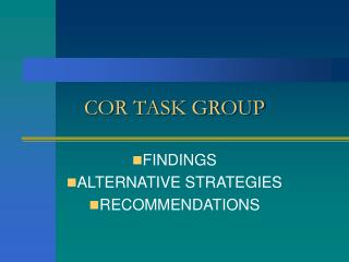 COR TASK GROUP