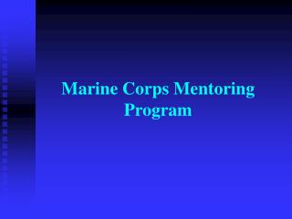 Marine Corps Mentoring Program