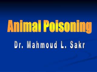 Animal Poisoning