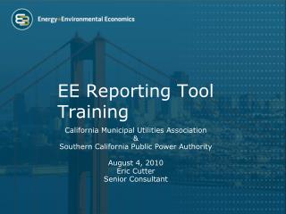 EE Reporting Tool Training
