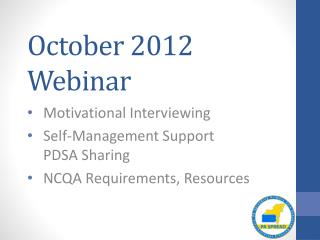 October 2012 Webinar