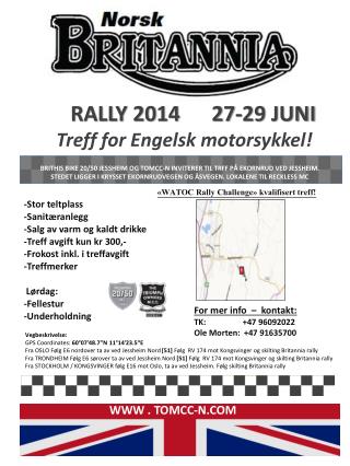 RALLY 2014 27-29 JUNI