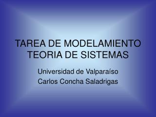 TAREA DE MODELAMIENTO TEORIA DE SISTEMAS