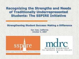 Strengthening Student Success: Making a Difference San Jose, California October 5, 2007