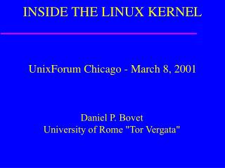 INSIDE THE LINUX KERNEL