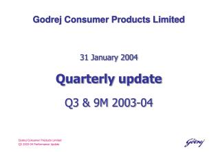 Godrej Consumer Products Limited