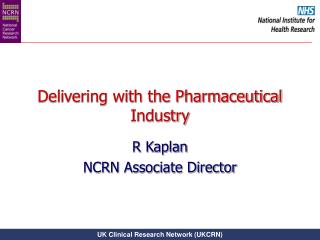 Delivering with the Pharmaceutical Industry