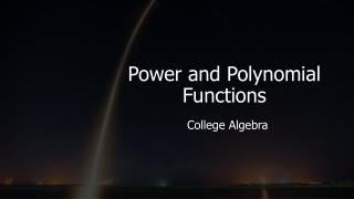 Power and Polynomial Functions