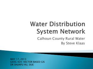 Water Distribution System Network