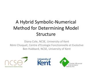 A Hybrid Symbolic-Numerical Method for Determining Model Structure