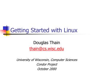 Getting Started with Linux