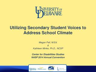 Utilizing Secondary Student Voices to Address School Climate