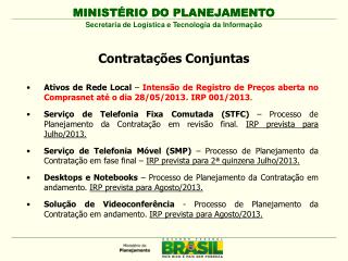 MINISTÉRIO DO PLANEJAMENTO