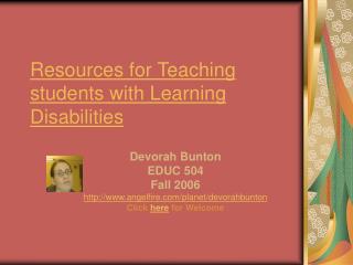 Resources for Teaching students with Learning Disabilities