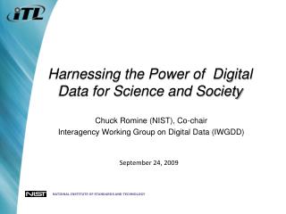 Harnessing the Power of Digital Data for Science and Society