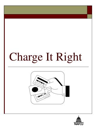 Charge It Right