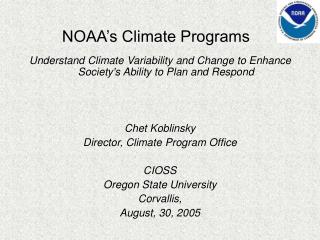 NOAA’s Climate Programs