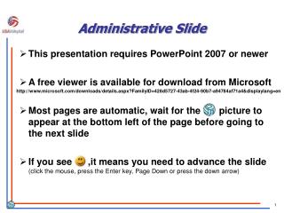 Administrative Slide