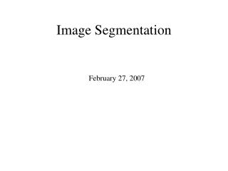 Image Segmentation