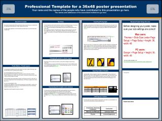 Professional Template for a 36x48 poster presentation