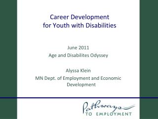 Career Development for Youth with Disabilities