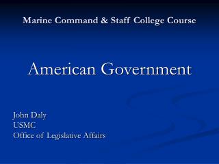 Marine Command &amp; Staff College Course